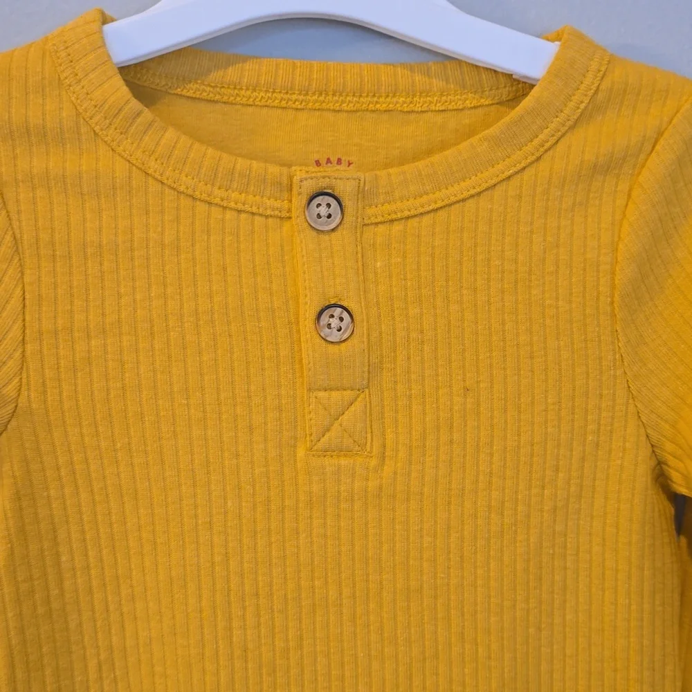 Cat & Jack Baby Long Sleeve Henley Onesie